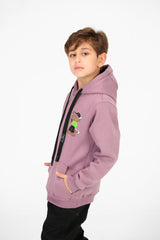 هودي مطبوع للأولاد بأكمام طويلة وجيب الكنغر