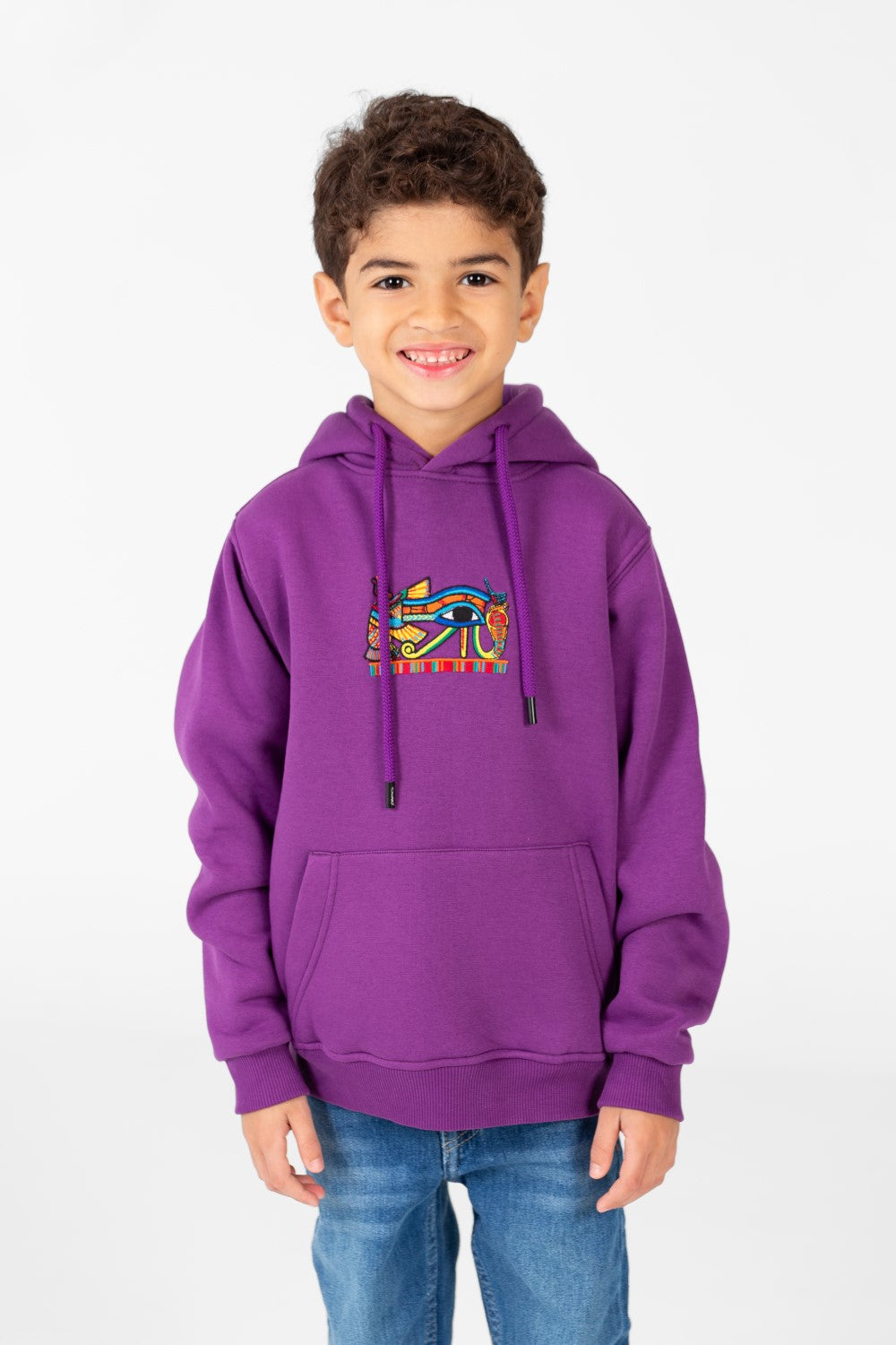 سويت شيرت للأولاد مطبوع عليه طبعة وجيب أمامي