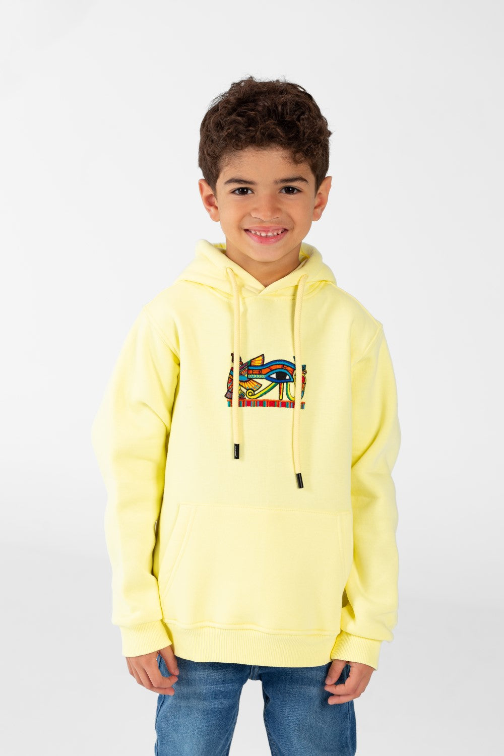 سويت شيرت للأولاد مطبوع عليه طبعة وجيب أمامي