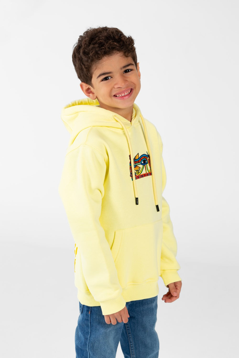 سويت شيرت للأولاد مطبوع عليه طبعة وجيب أمامي