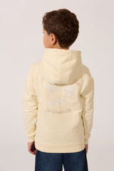 Boy's Printed Hooded Sweatshirt With Long Sleeves And Front Pocket