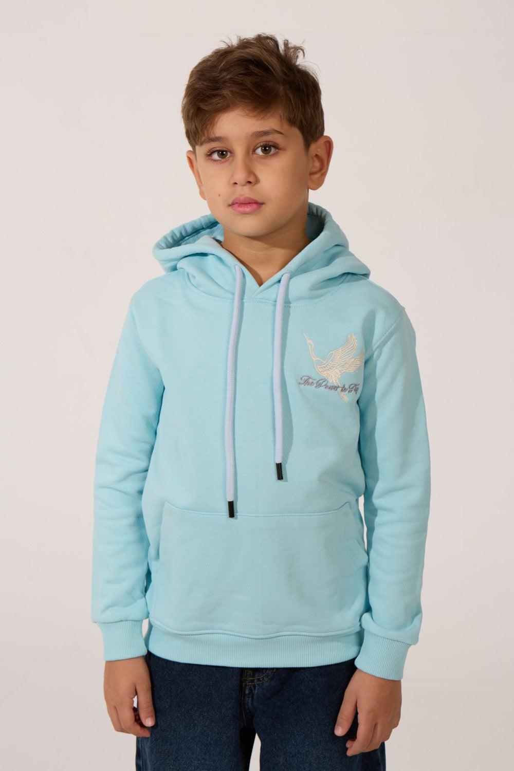 Boy's Printed Hooded Sweatshirt With Long Sleeves And Front Pocket