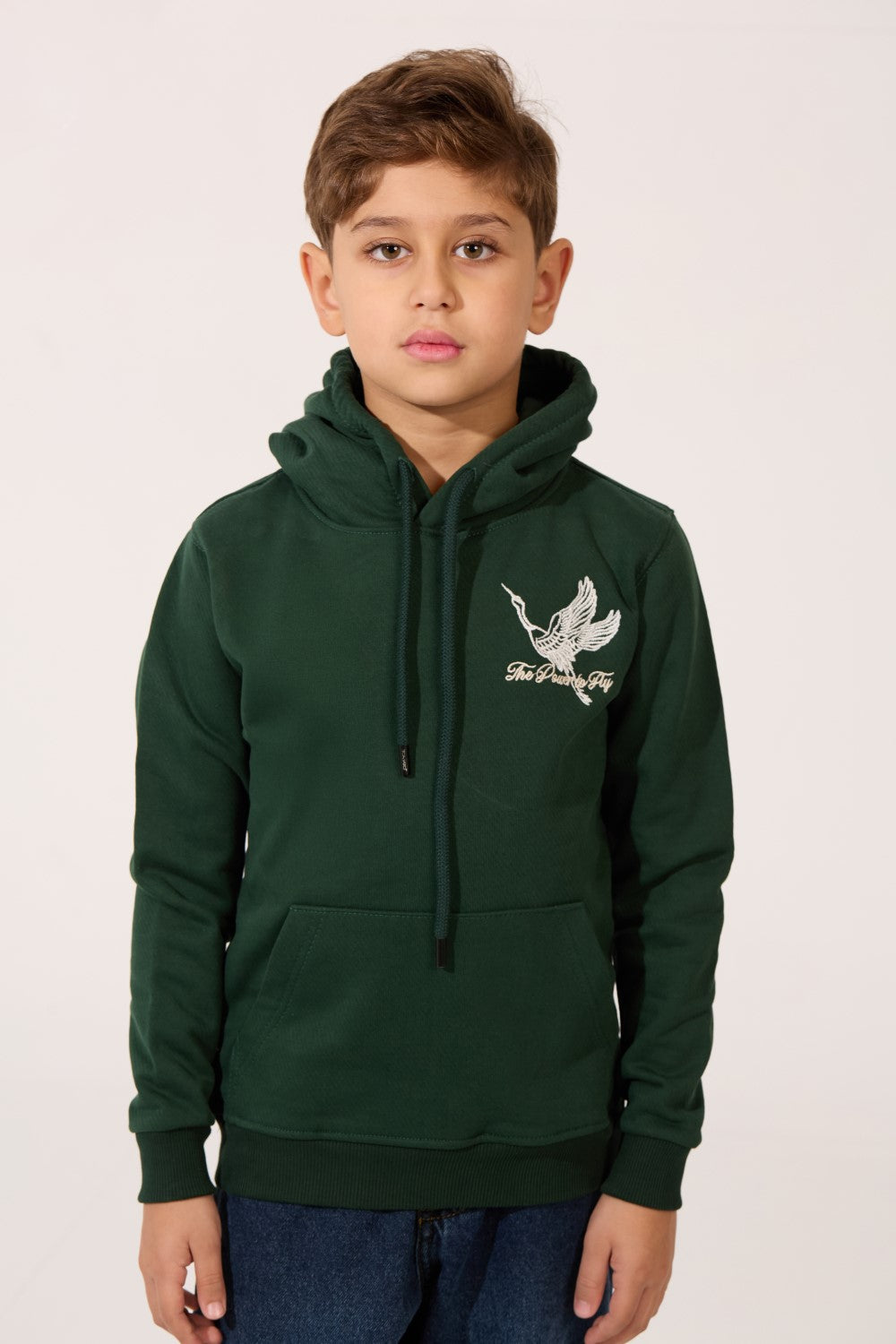 Boy's Printed Hooded Sweatshirt With Long Sleeves And Front Pocket