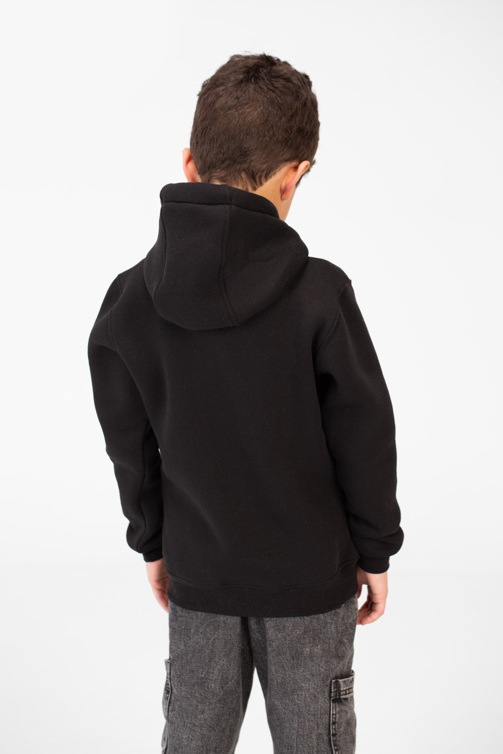 هودي أساسي للأولاد بأكمام طويلة وجيب الكنغر