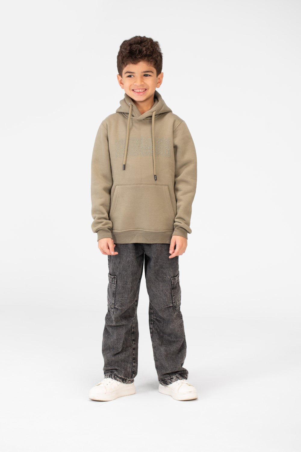 هودي أساسي للأولاد بأكمام طويلة وجيب الكنغر