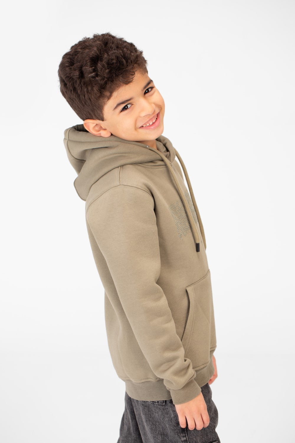 هودي أساسي للأولاد بأكمام طويلة وجيب الكنغر