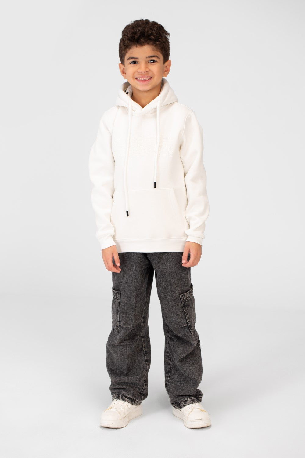 هودي أساسي للأولاد بأكمام طويلة وجيب الكنغر