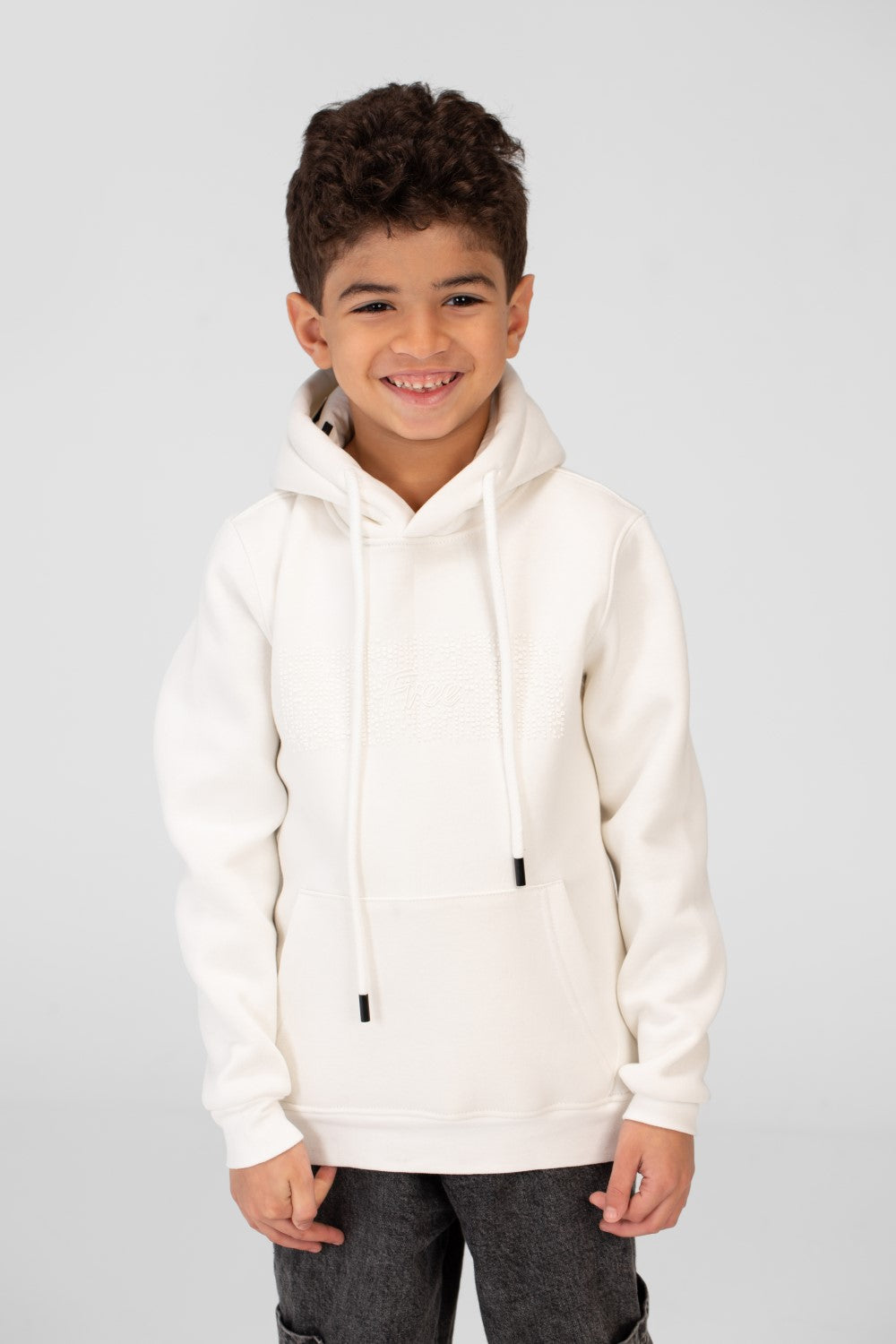 هودي أساسي للأولاد بأكمام طويلة وجيب الكنغر