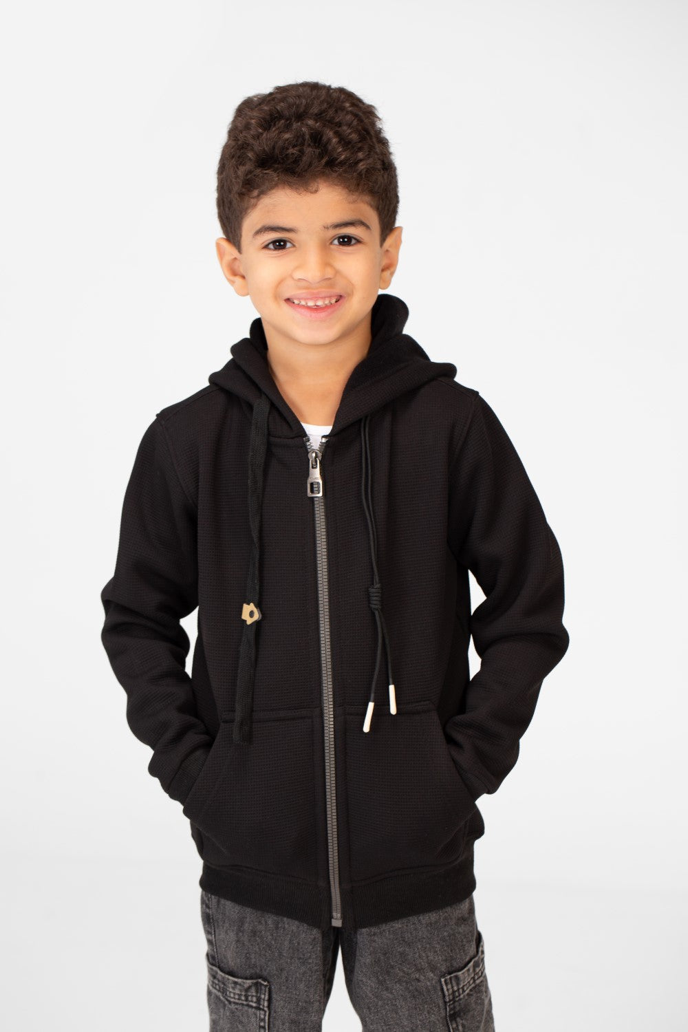 Boy's Hood Sweatshirt With Full Zippers