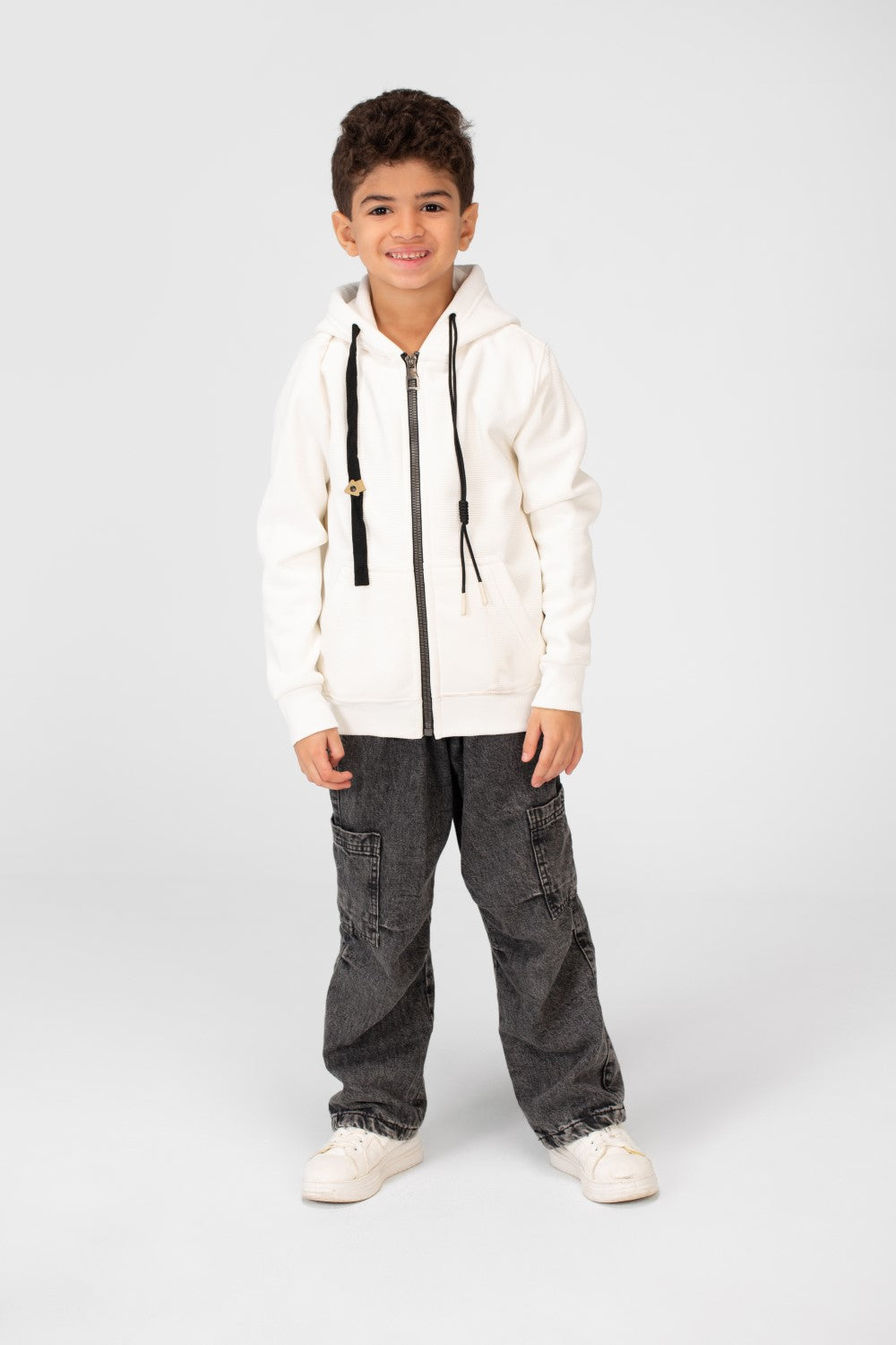 Boy's Hood Sweatshirt With Full Zippers