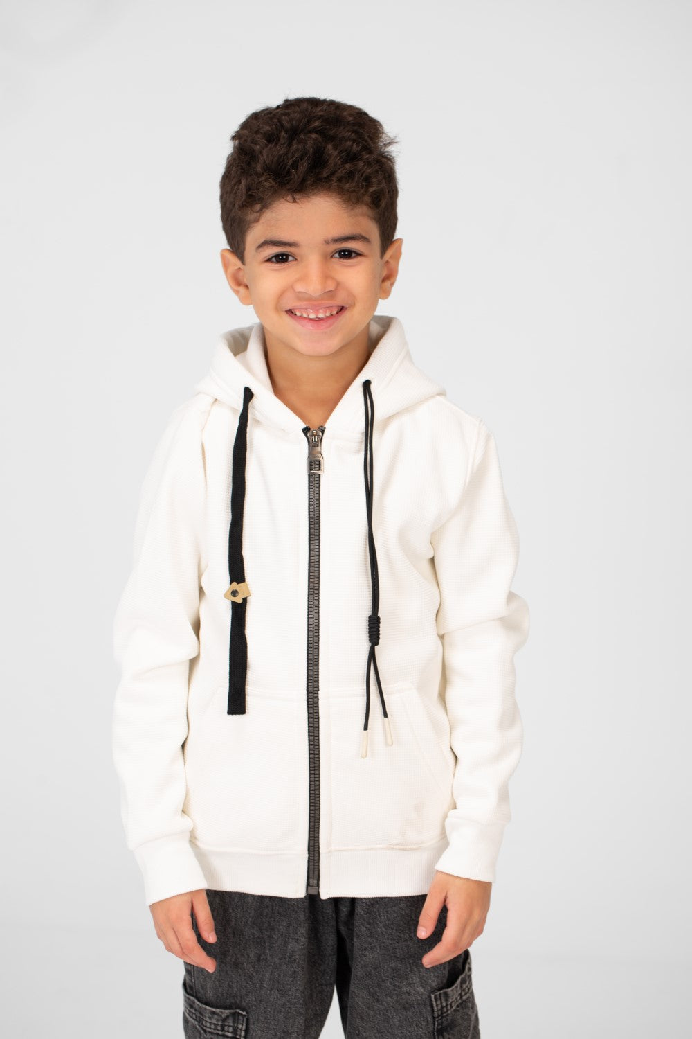 Boy's Hood Sweatshirt With Full Zippers