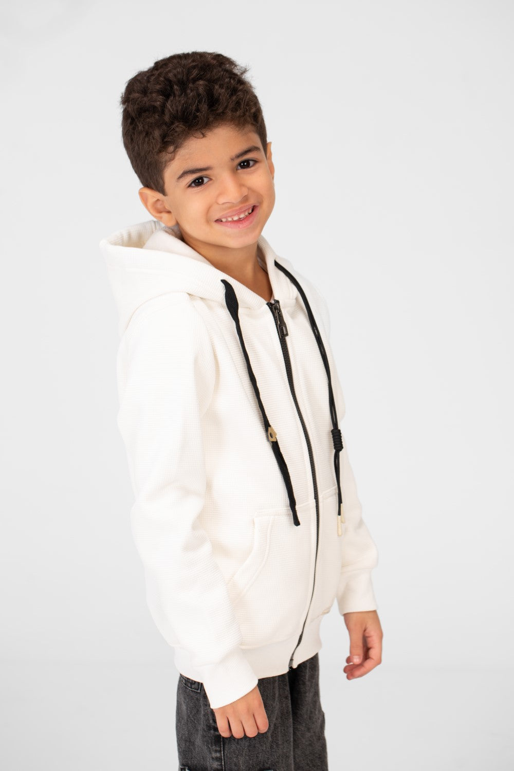 Boy's Hood Sweatshirt With Full Zippers