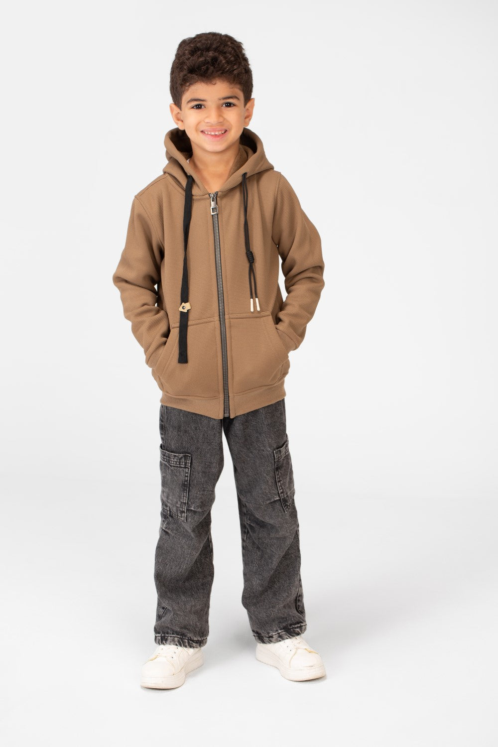Boy's Hood Sweatshirt With Full Zippers