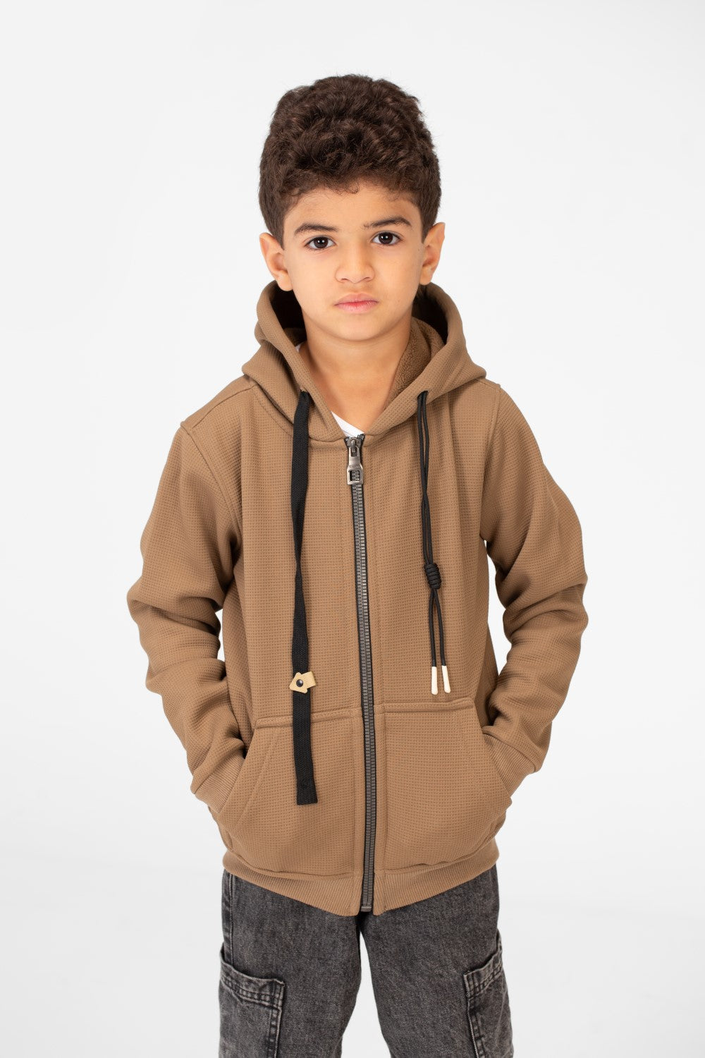 Boy's Hood Sweatshirt With Full Zippers