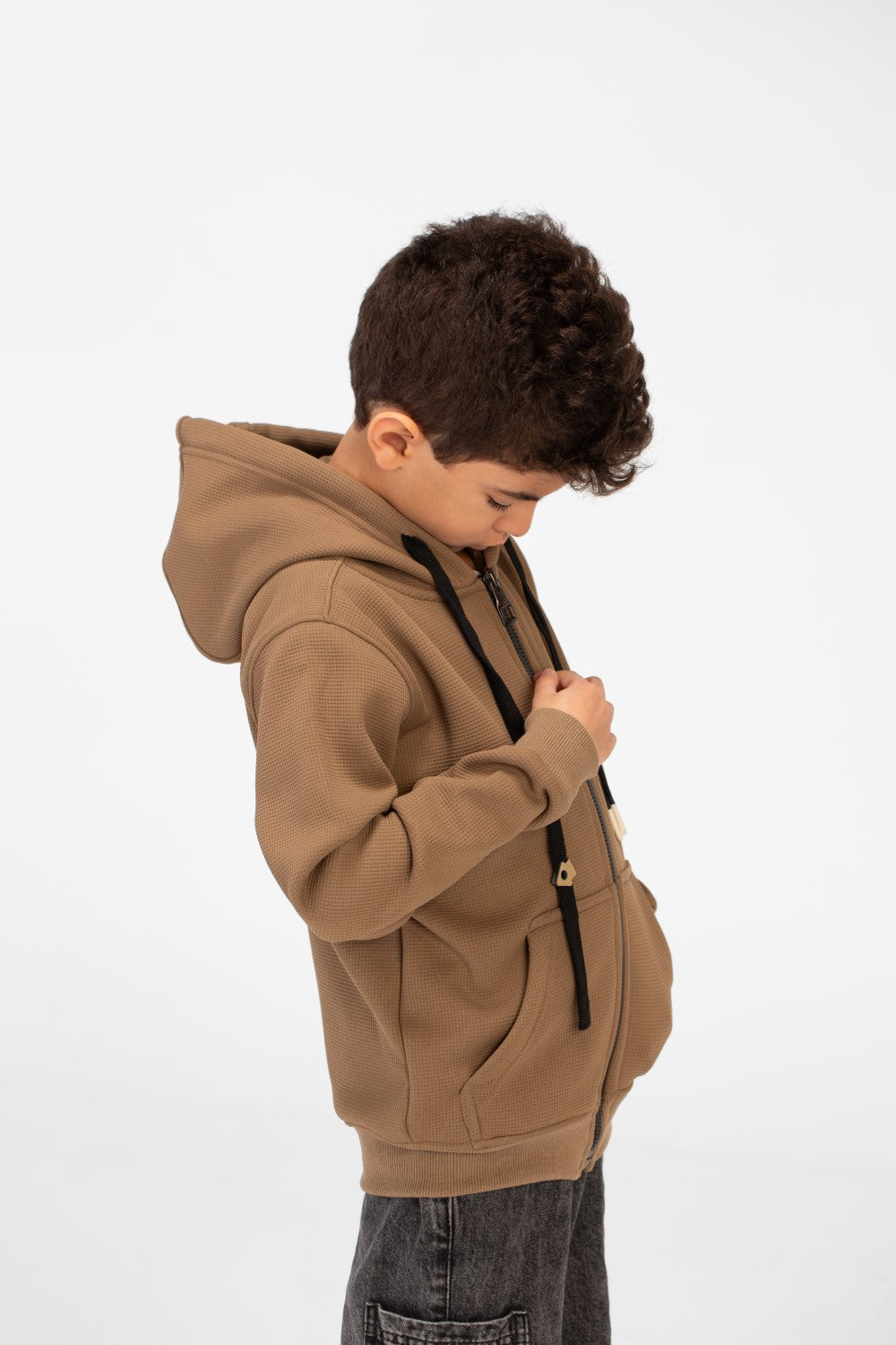 Boy's Hood Sweatshirt With Full Zippers