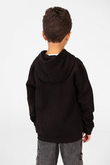 سويت شيرت أساسي للأولاد بغطاء رأس وسحّابات