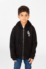 سويت شيرت للأولاد بغطاء رأس وسحاب أمامي كامل