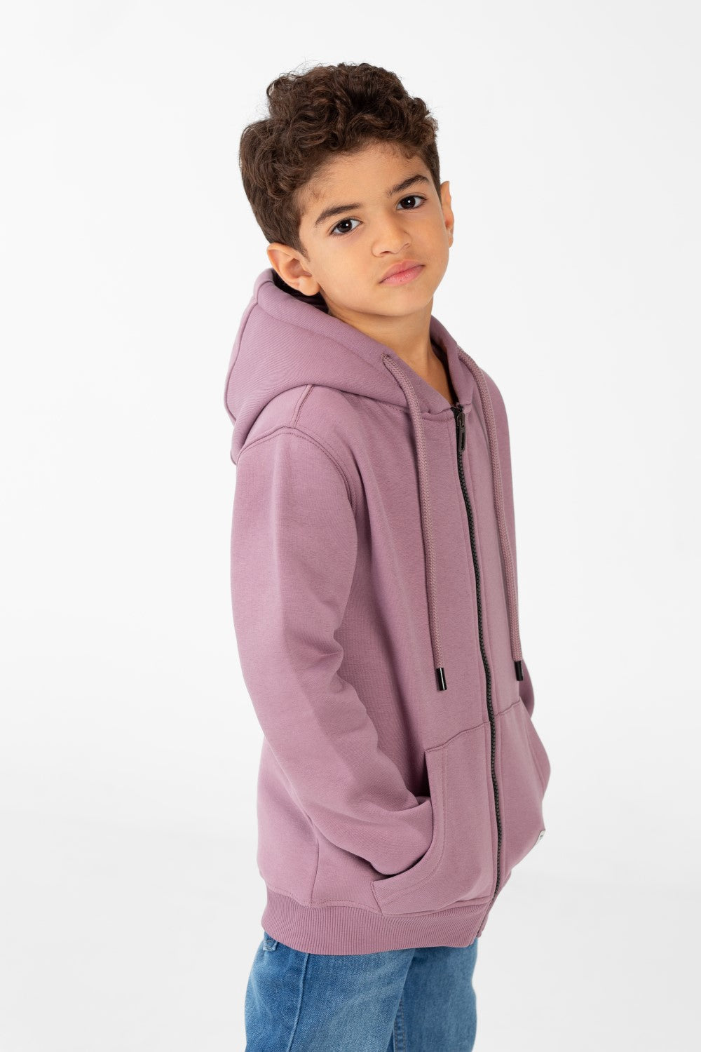 سويت شيرت للأولاد بسحاب كامل وجيوب أمامية