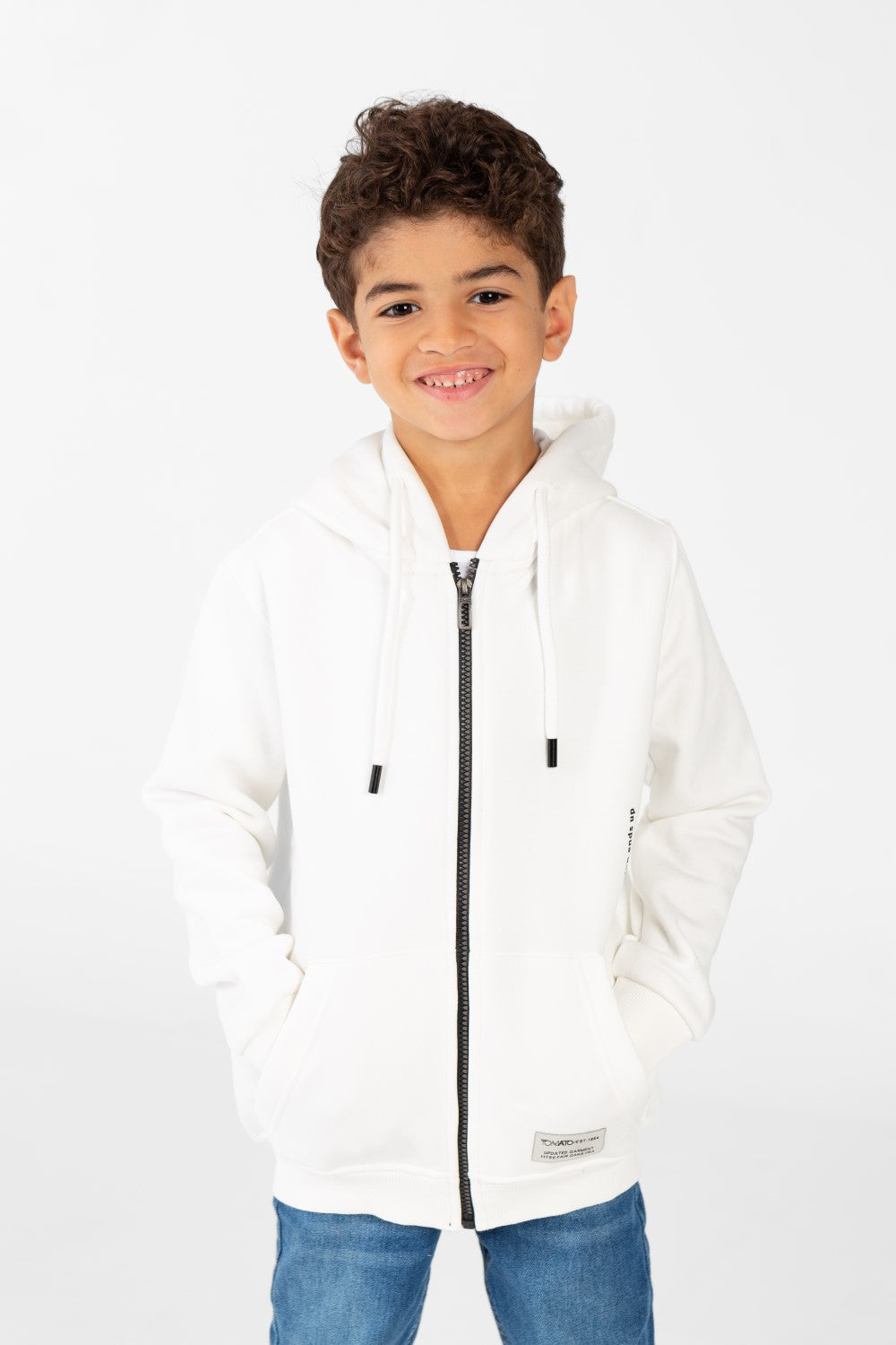 سويت شيرت للأولاد بسحاب كامل وجيوب أمامية