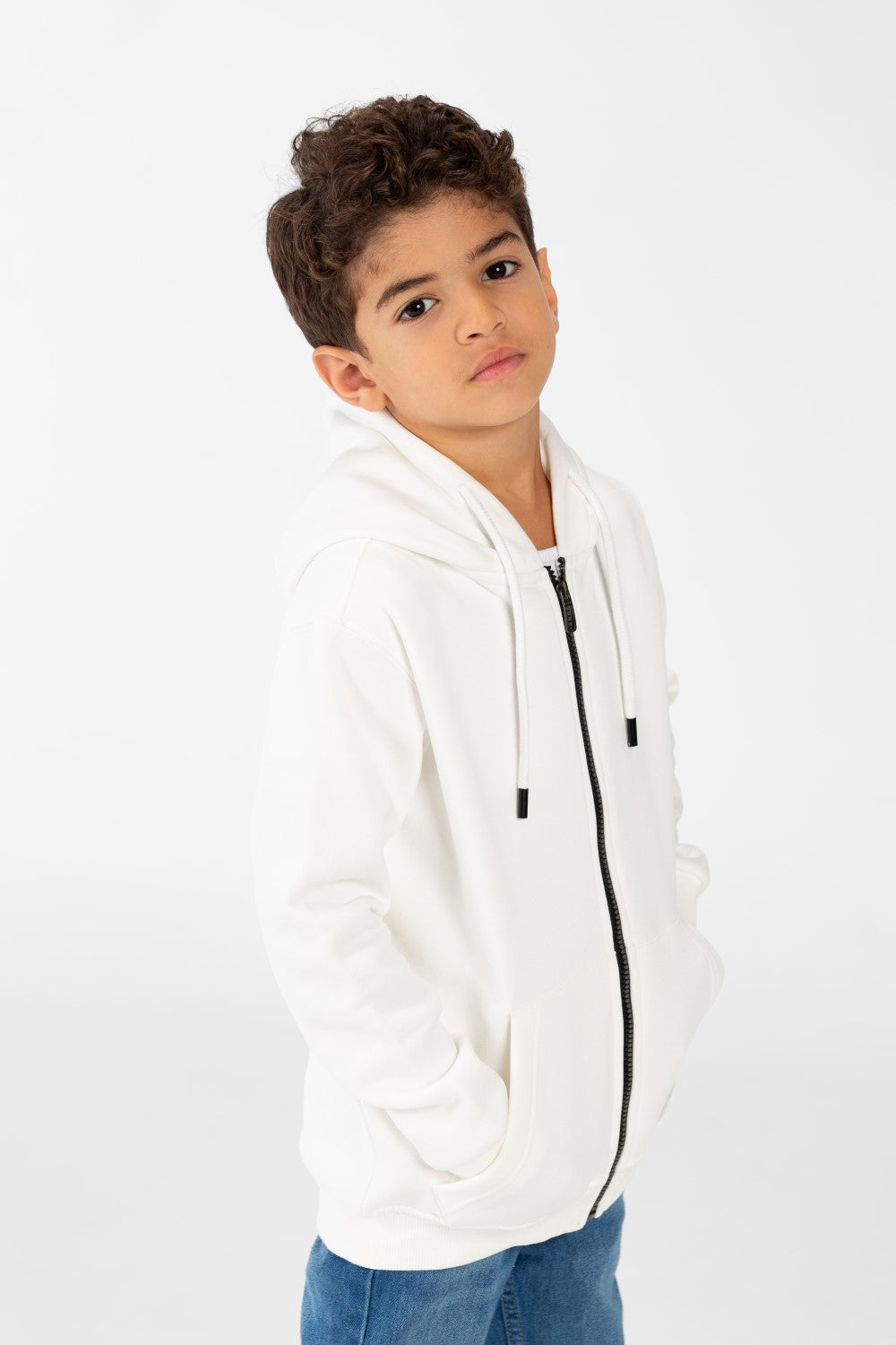 سويت شيرت للأولاد بسحاب كامل وجيوب أمامية