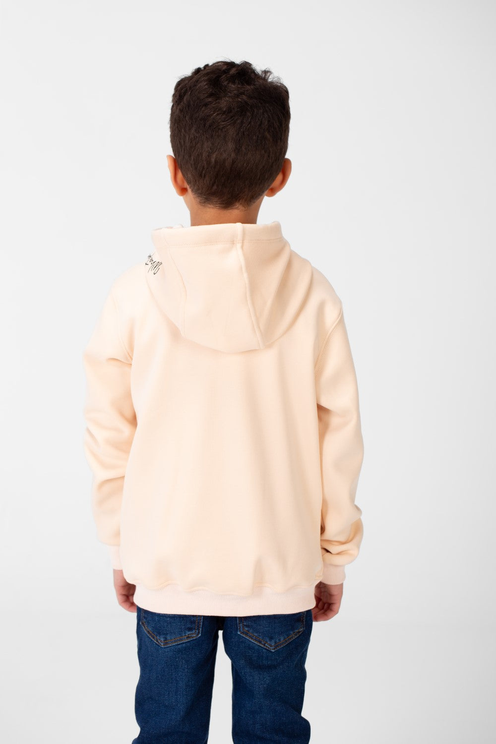 سويت شيرت أساسي للأولاد بغطاء رأس وسحّابات كاملة