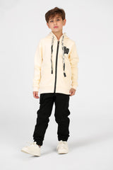 سويت شيرت طماطم للأولاد بأكمام طويلة وسحاب وجيوب