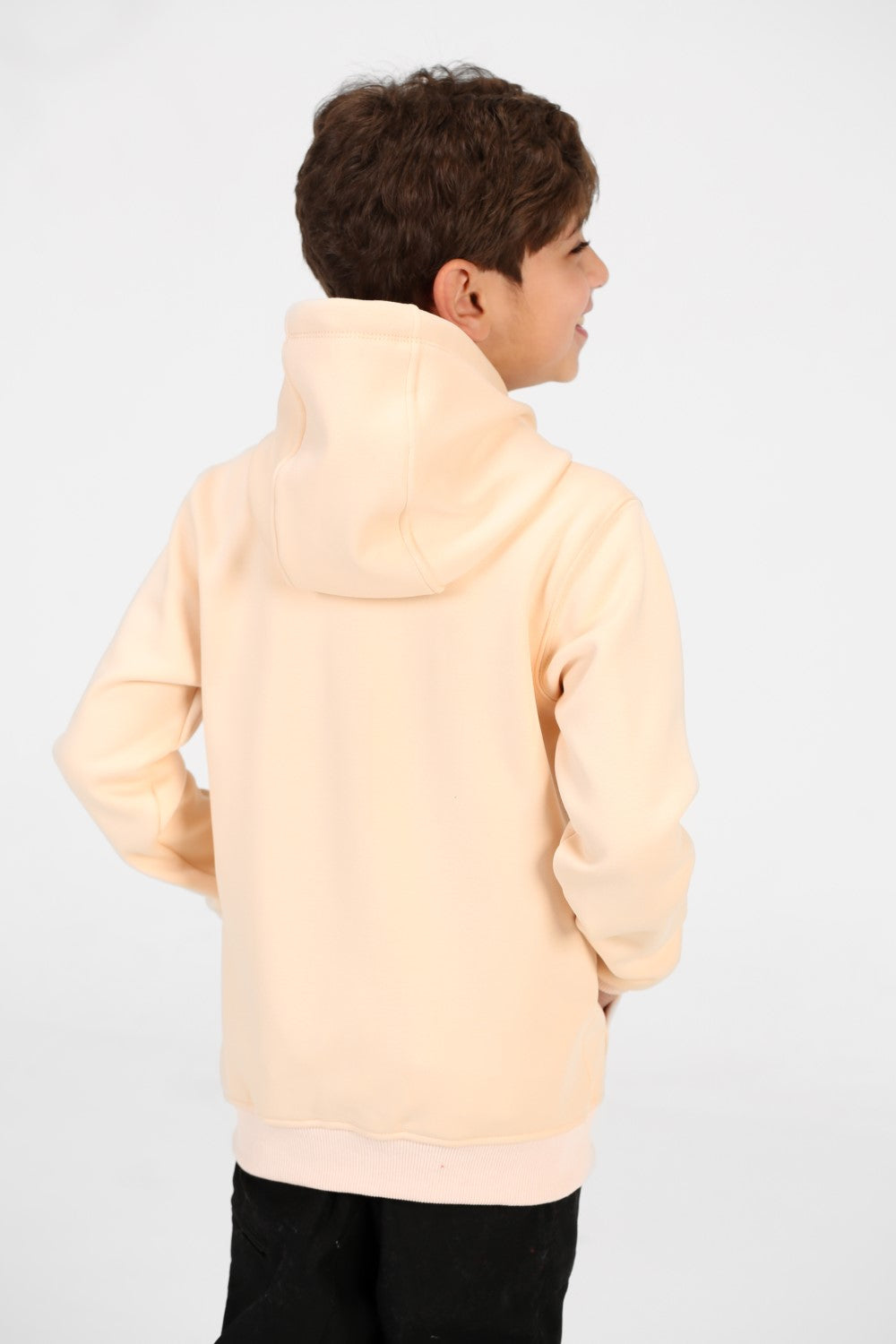 سويت شيرت طماطم للأولاد بأكمام طويلة وسحاب وجيوب