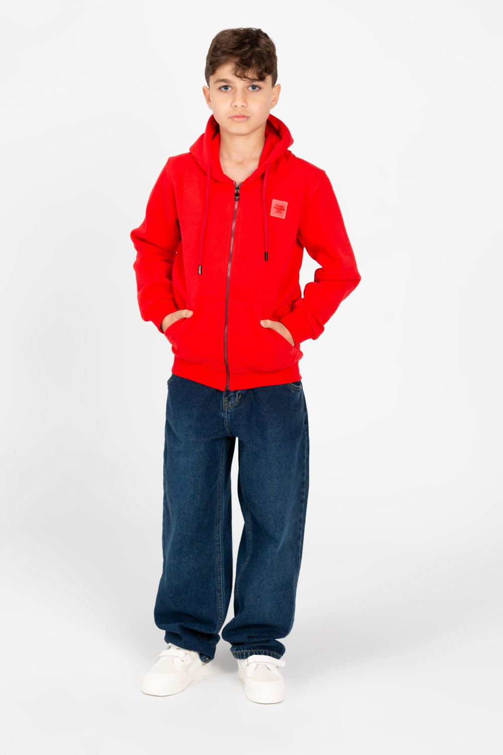 سويت شيرت طماطم كامل بسحاب للأولاد