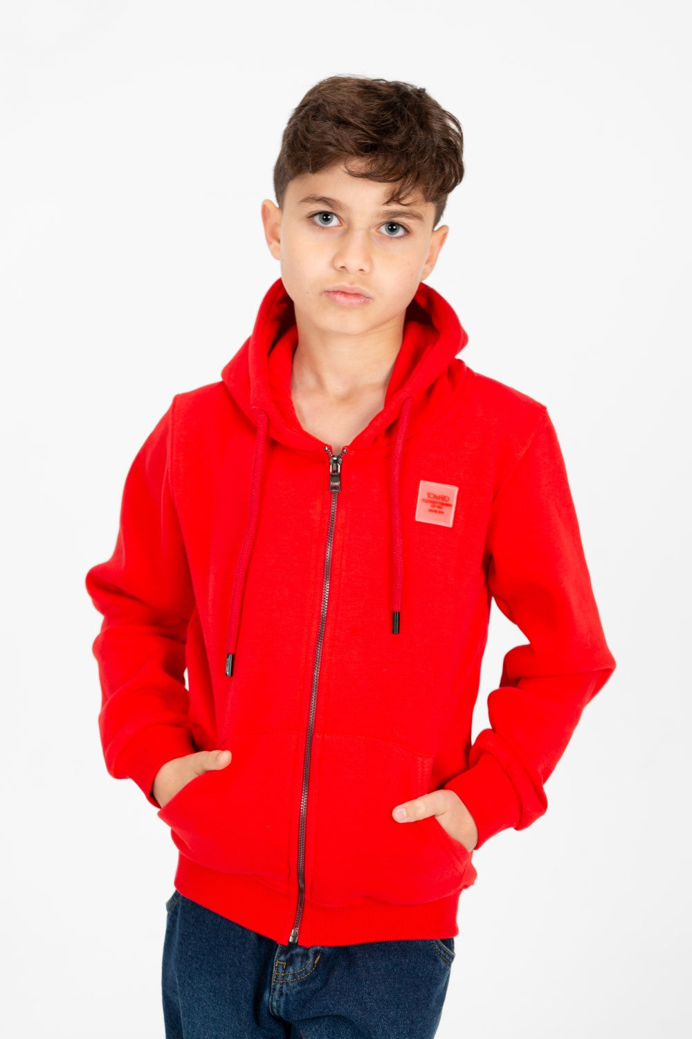 سويت شيرت طماطم كامل بسحاب للأولاد