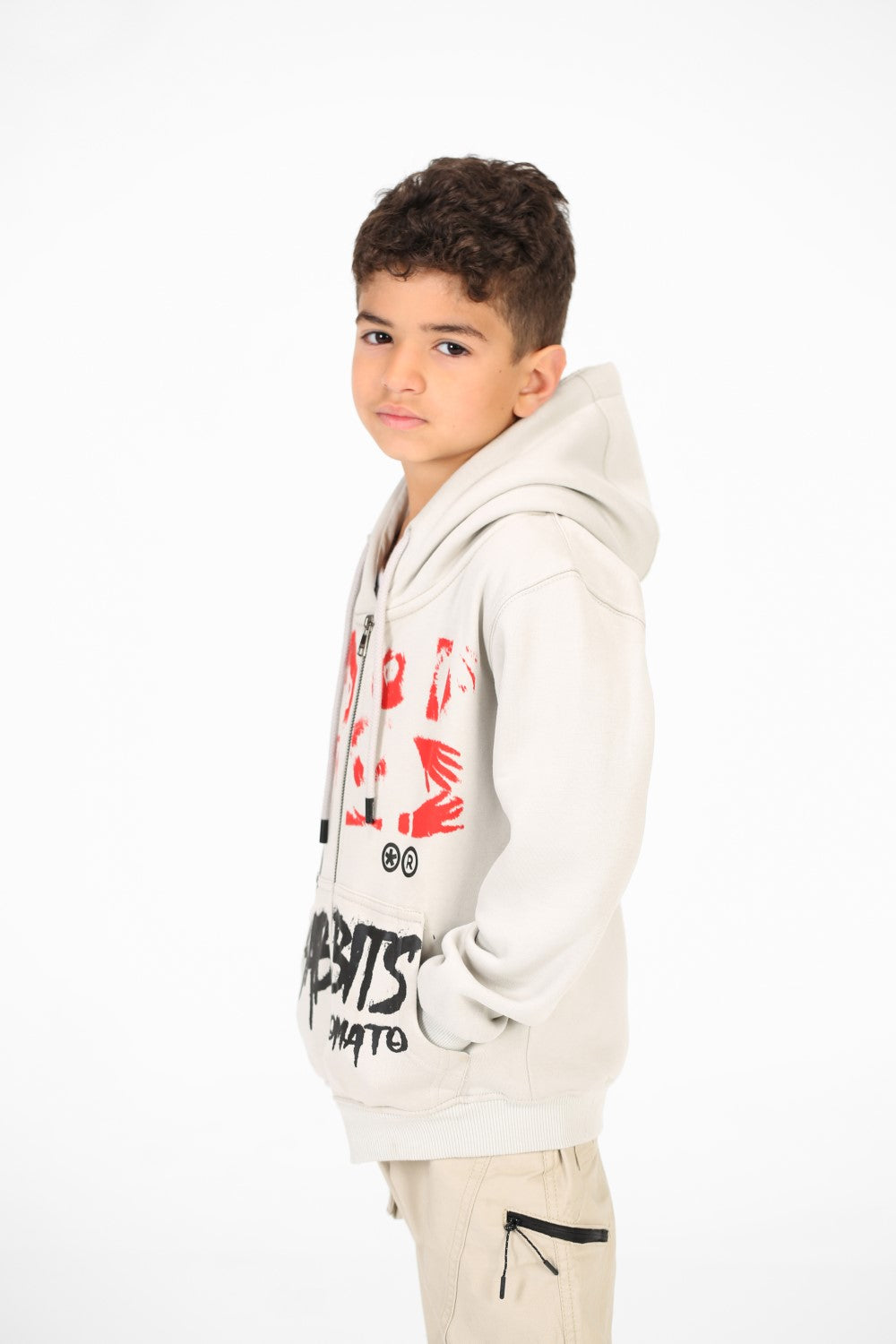 سويت شيرت بسحاب كامل مطبوع عليه طماطم للأولاد