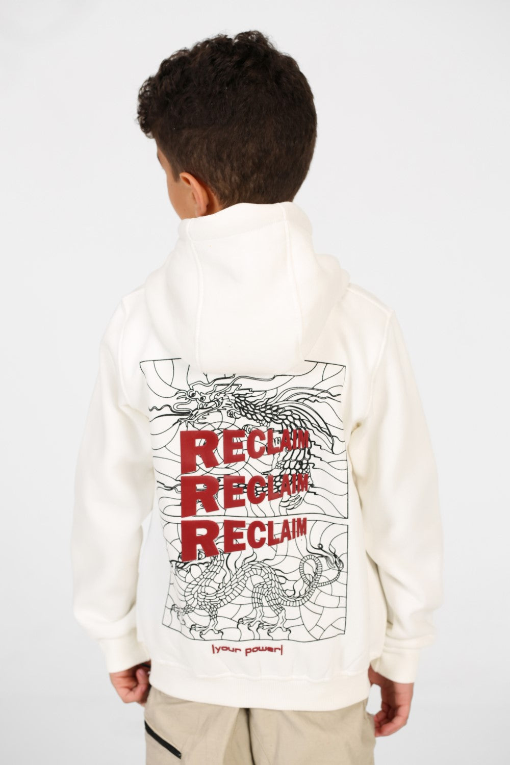 سويت شيرت مطبوع للأولاد بسحاب وجيوب وأكمام طويلة