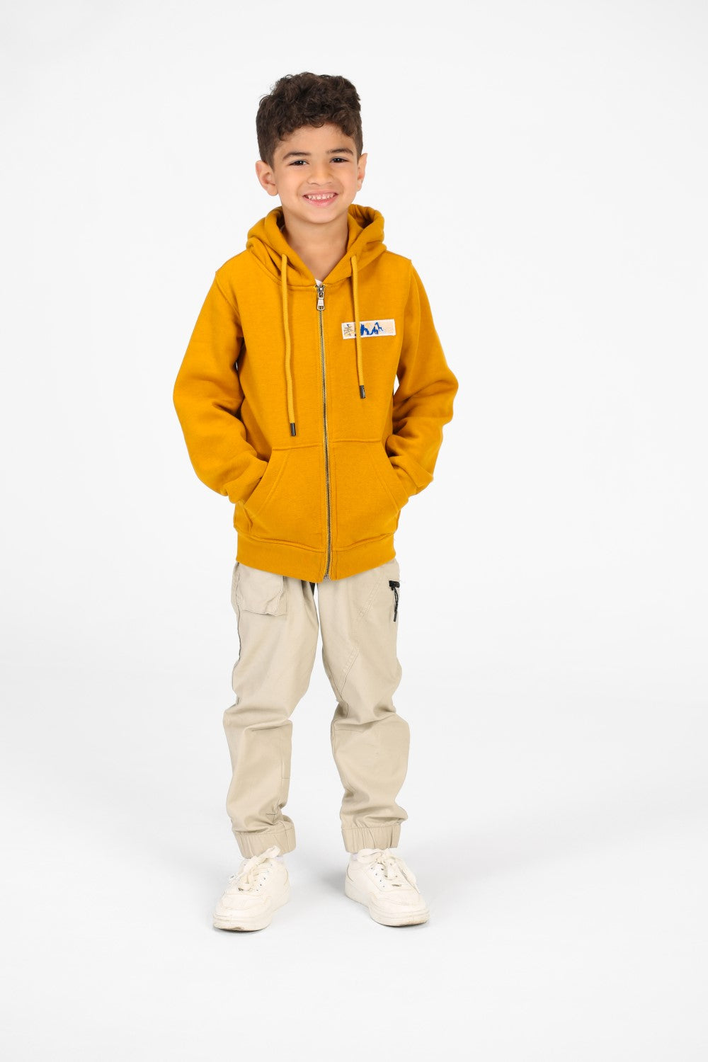 سويت شيرت مطبوع بسحاب كامل للأولاد