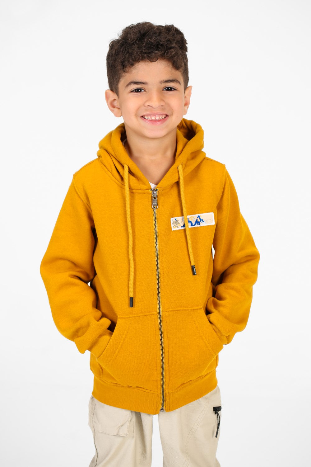 سويت شيرت مطبوع بسحاب كامل للأولاد