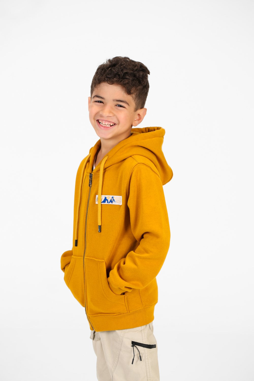 سويت شيرت مطبوع بسحاب كامل للأولاد