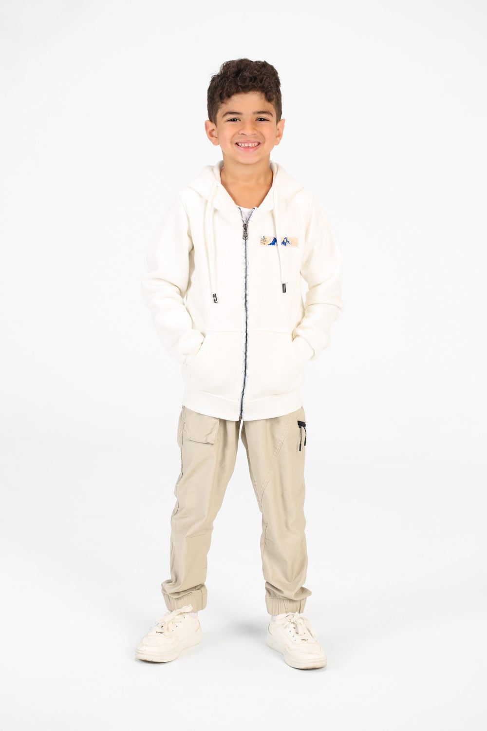 سويت شيرت مطبوع بسحاب كامل للأولاد