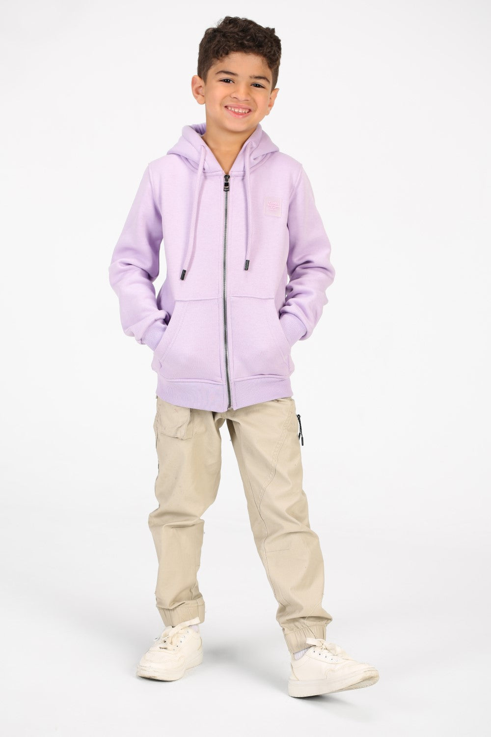 سويت شيرت توماتو أساسي للأولاد بغطاء رأس وسحاب كامل للإغلاق