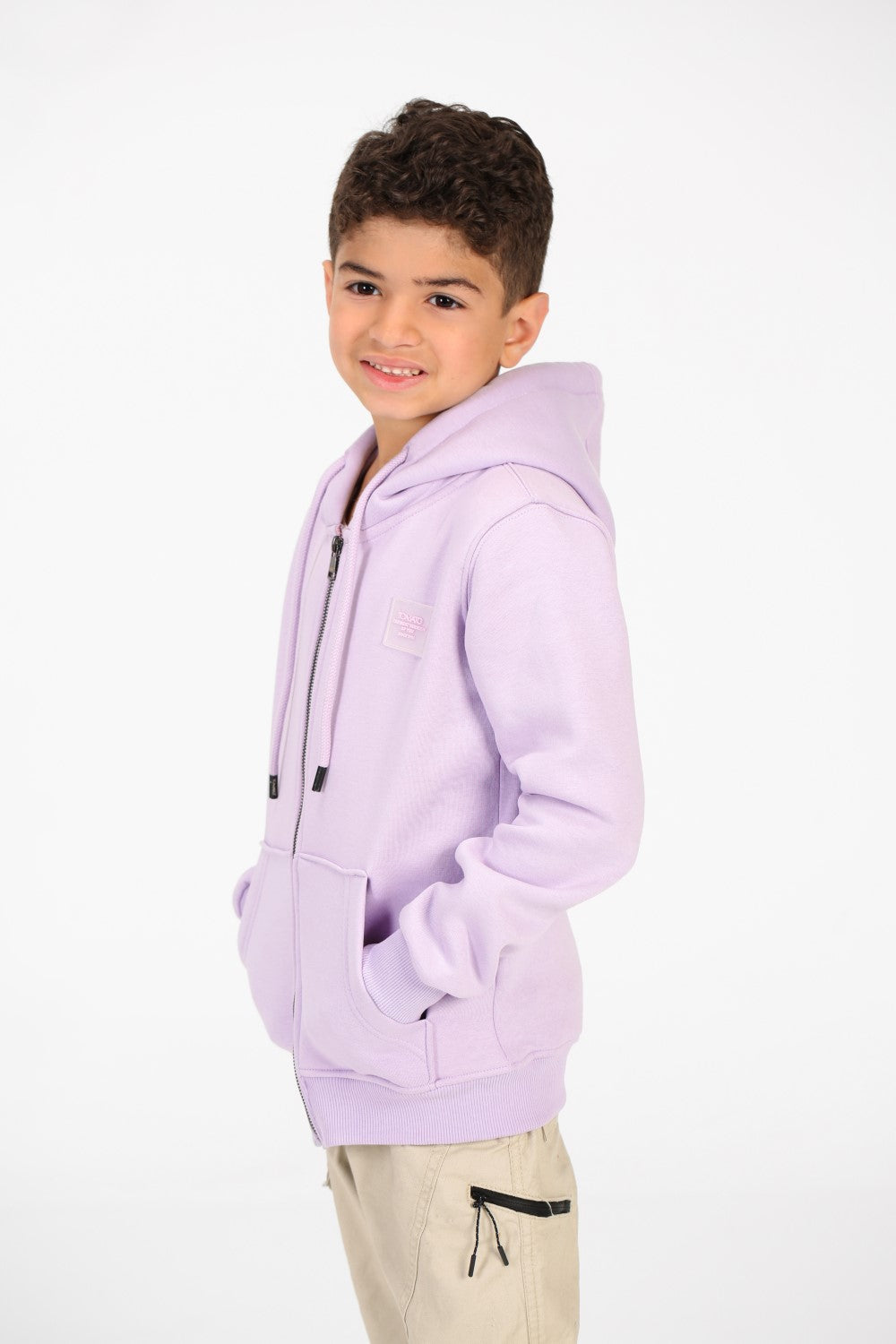 سويت شيرت توماتو أساسي للأولاد بغطاء رأس وسحاب كامل للإغلاق