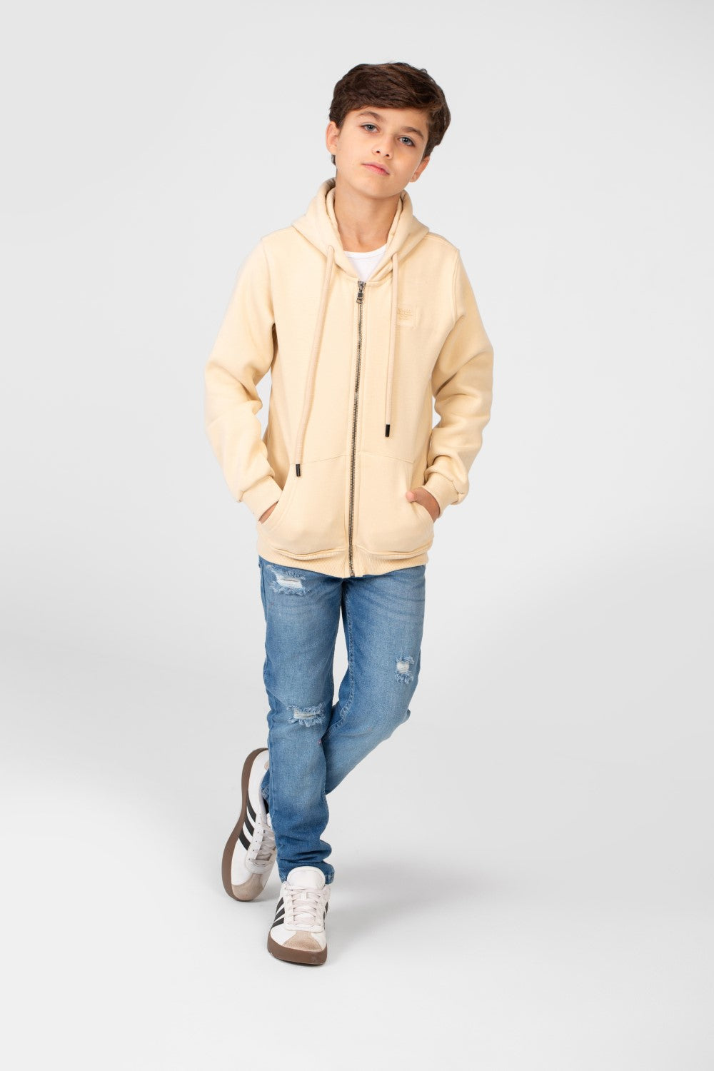 سويت شيرت طماطم للأولاد بسحاب كامل وأكمام طويلة