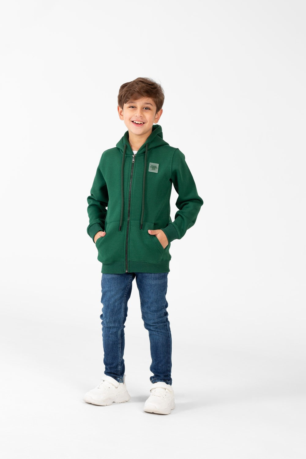 سويت شيرت طماطم للأولاد بسحاب كامل وأكمام طويلة