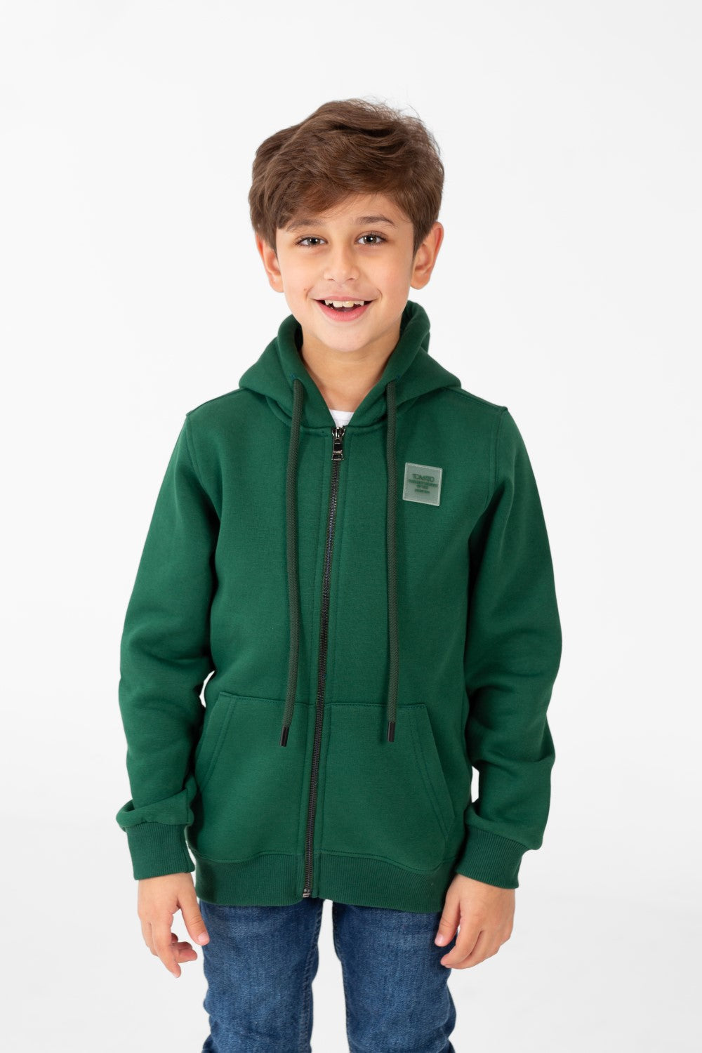 سويت شيرت طماطم للأولاد بسحاب كامل وأكمام طويلة