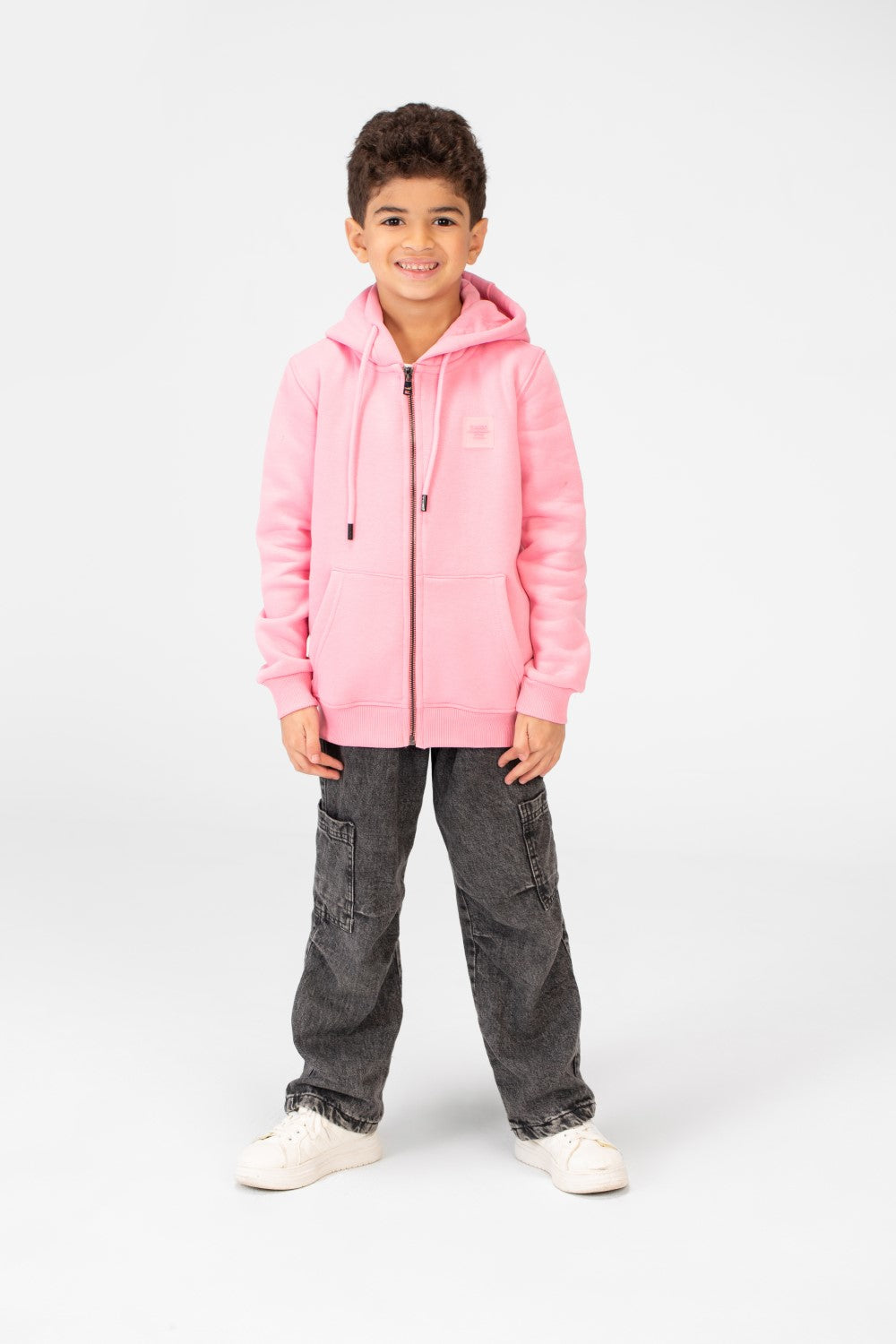 سويت شيرت بغطاء رأس وسحاب كامل للأولاد مطبوع عليه طماطم