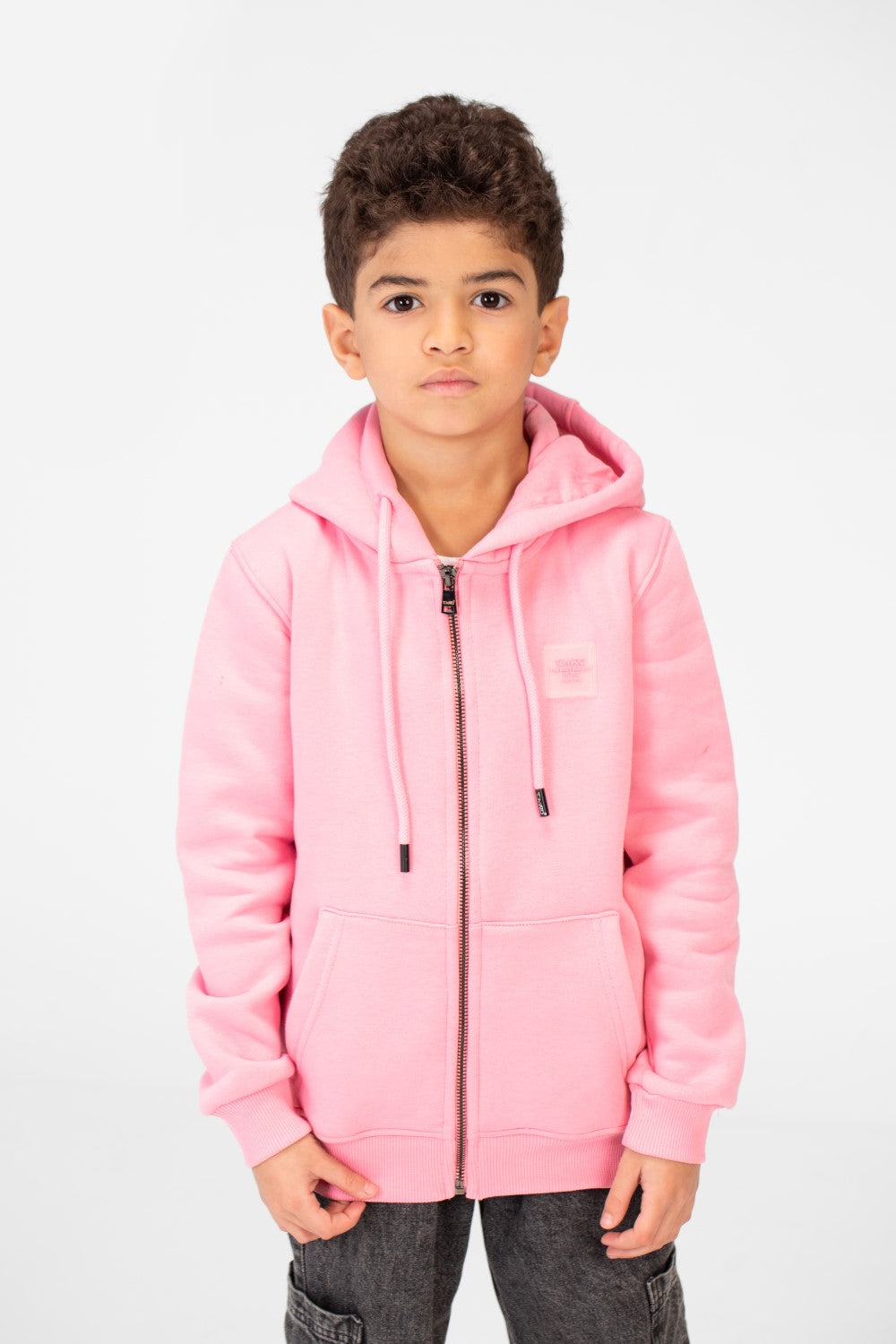 سويت شيرت بغطاء رأس وسحاب كامل للأولاد مطبوع عليه طماطم