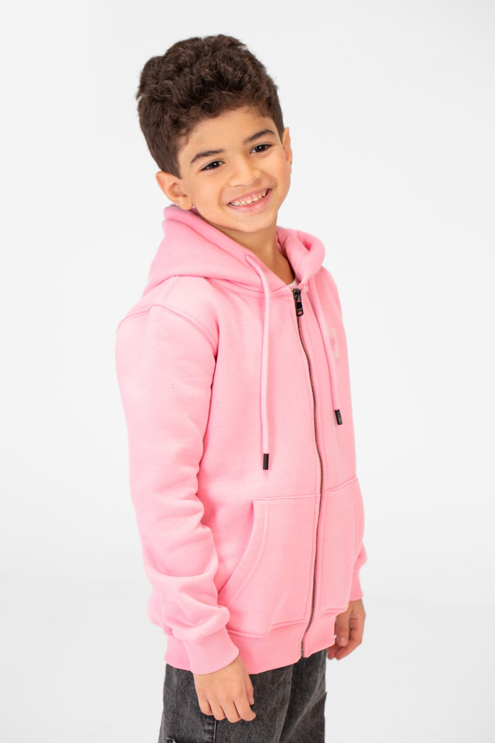 سويت شيرت بغطاء رأس وسحاب كامل للأولاد مطبوع عليه طماطم