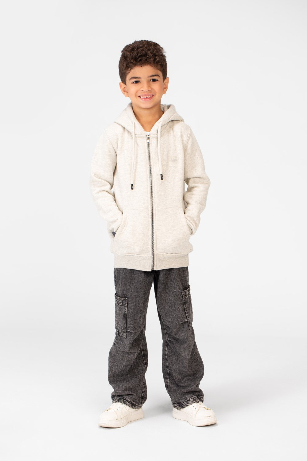 سويت شيرت بغطاء رأس وسحاب كامل للأولاد مطبوع عليه طماطم