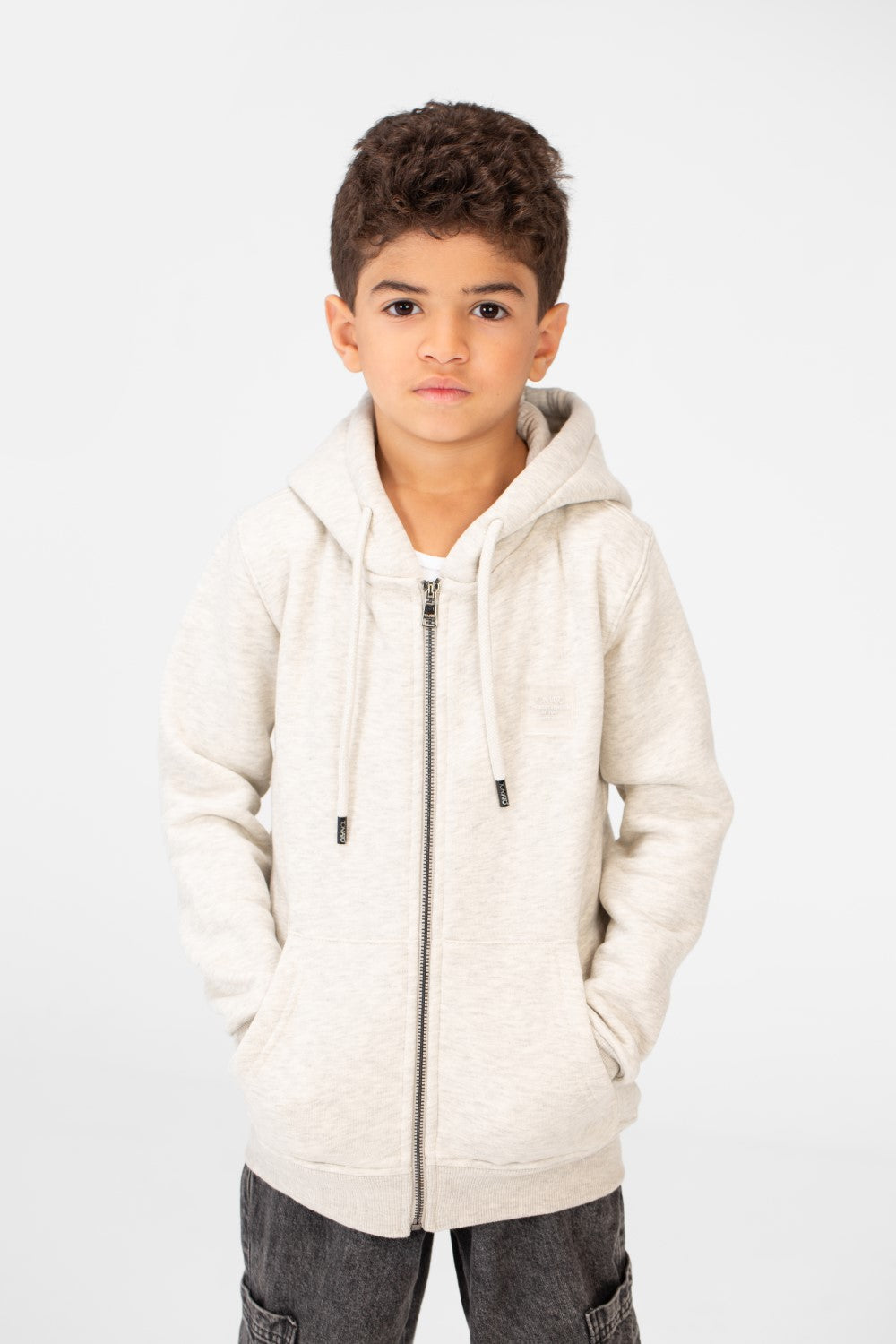 سويت شيرت بغطاء رأس وسحاب كامل للأولاد مطبوع عليه طماطم