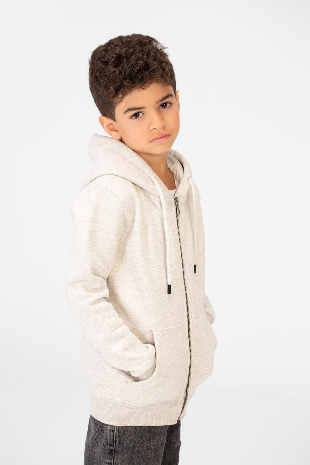 سويت شيرت بغطاء رأس وسحاب كامل للأولاد مطبوع عليه طماطم