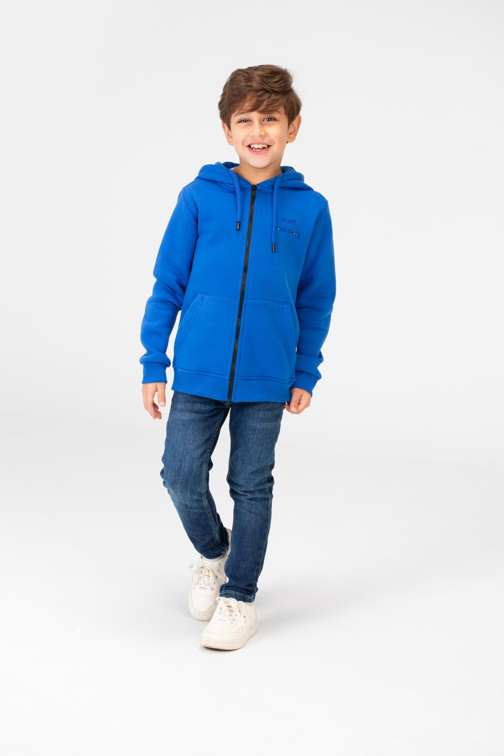 سويت شيرت ميلتون مطبوع للأولاد بسحاب أمامي كامل