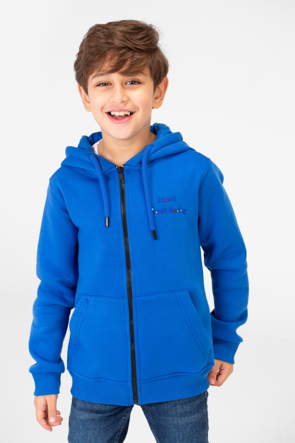 سويت شيرت ميلتون مطبوع للأولاد بسحاب أمامي كامل