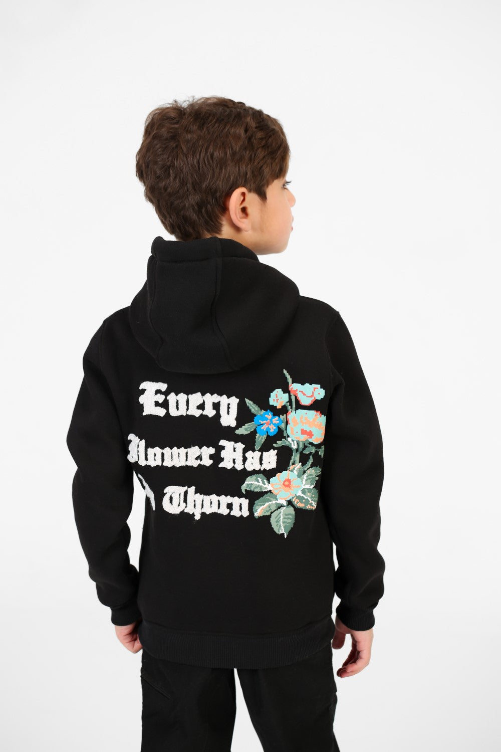 سويت شيرت للأولاد بسحاب مع طباعة أمامية وخلفية