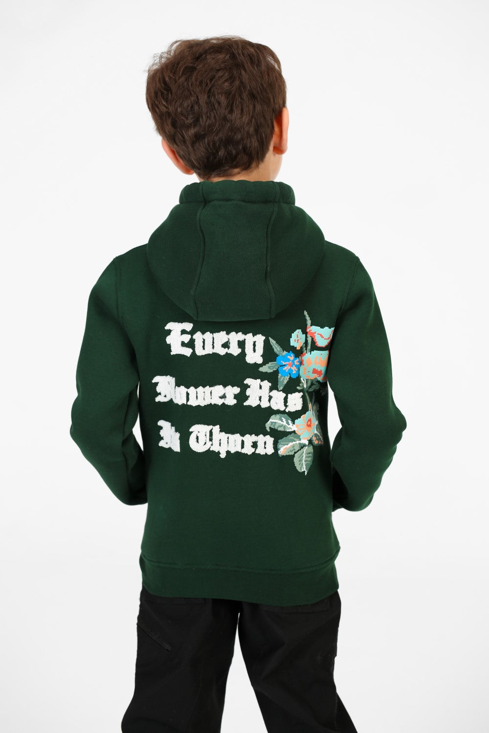 سويت شيرت للأولاد بسحاب مع طباعة أمامية وخلفية